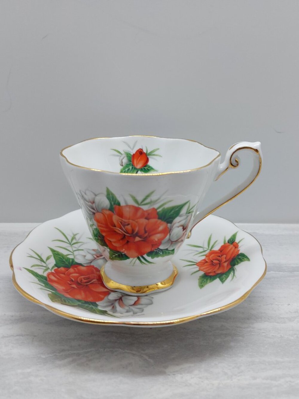 Vintage Floral Tea Cup & Saucer Royal Standard Radiance